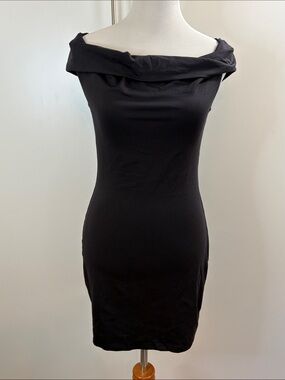 Aritzia One-Shoulder Black Bodycon Dress L